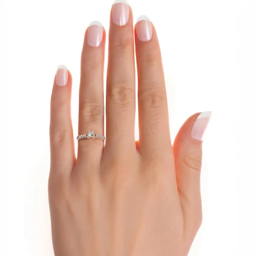 1.00ct Lucy Princess Cut Engagement Ring
