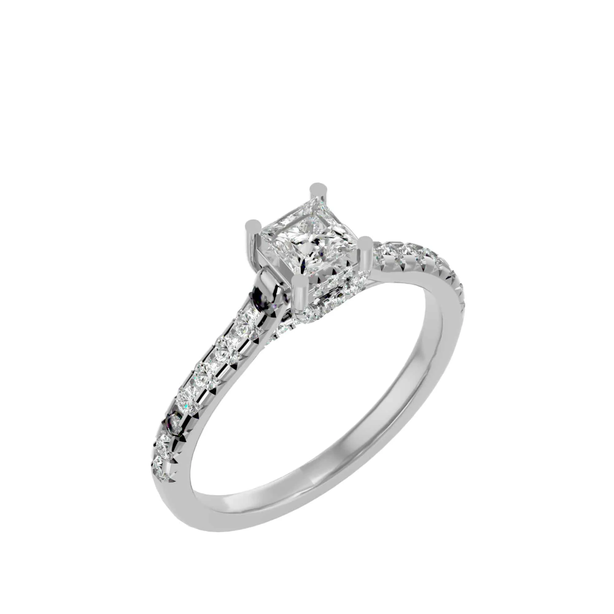 1.00ct Lucy Princess Cut Engagement Ring
