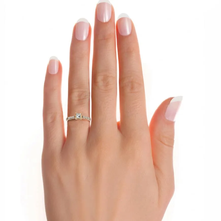 1.00ct Lucy Princess Cut Engagement Ring