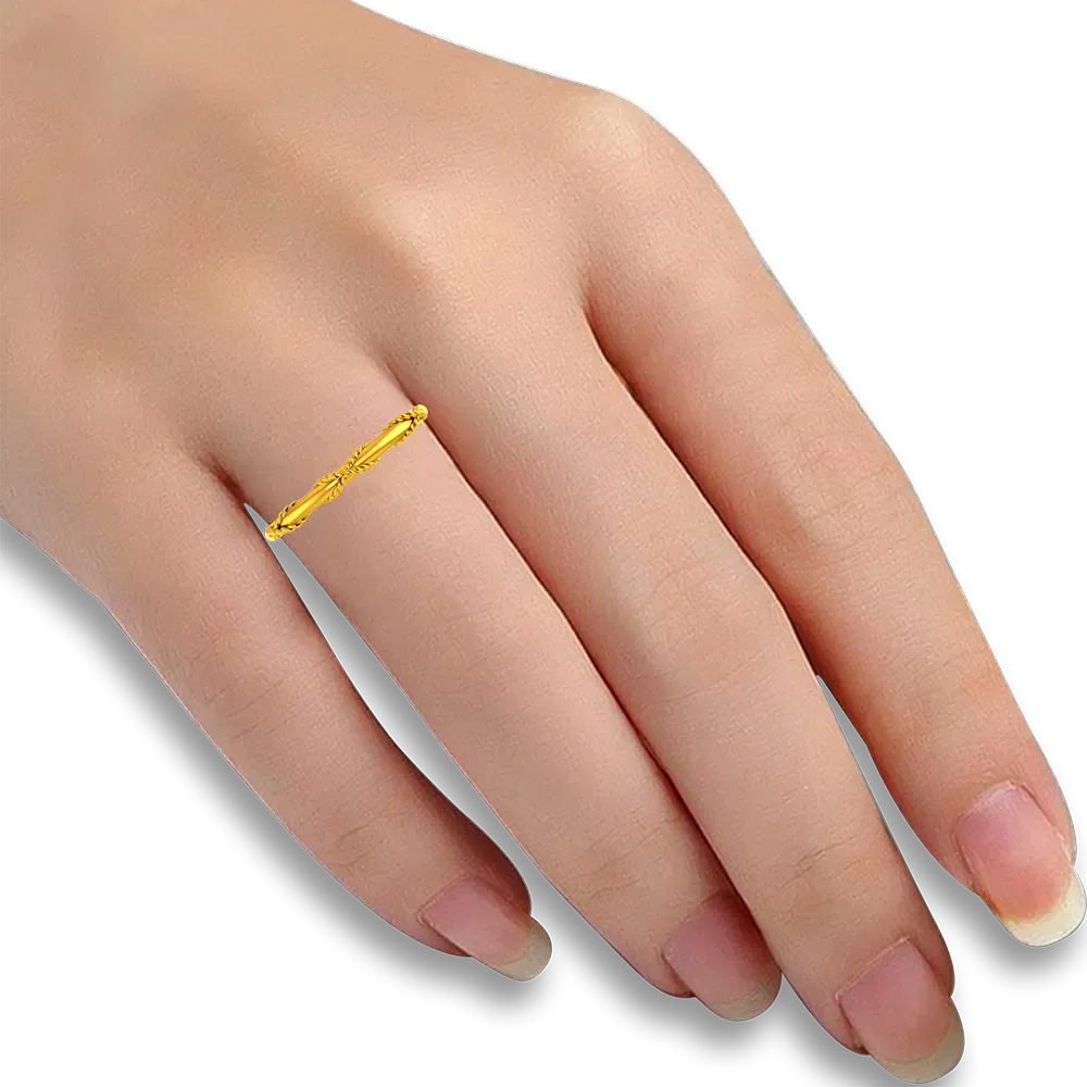 14k Gold Ring With Unique Detailing From Amazea Collection