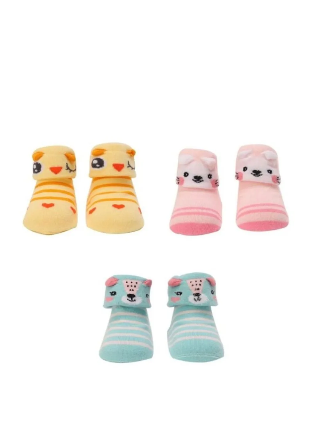 Adorable 3D Animal Face Socks Set for Boys