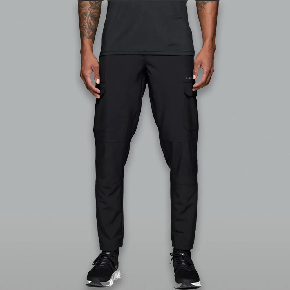 Altryn Tech Half Zip/Pant Cargo Tracksuit Set Grey/Black