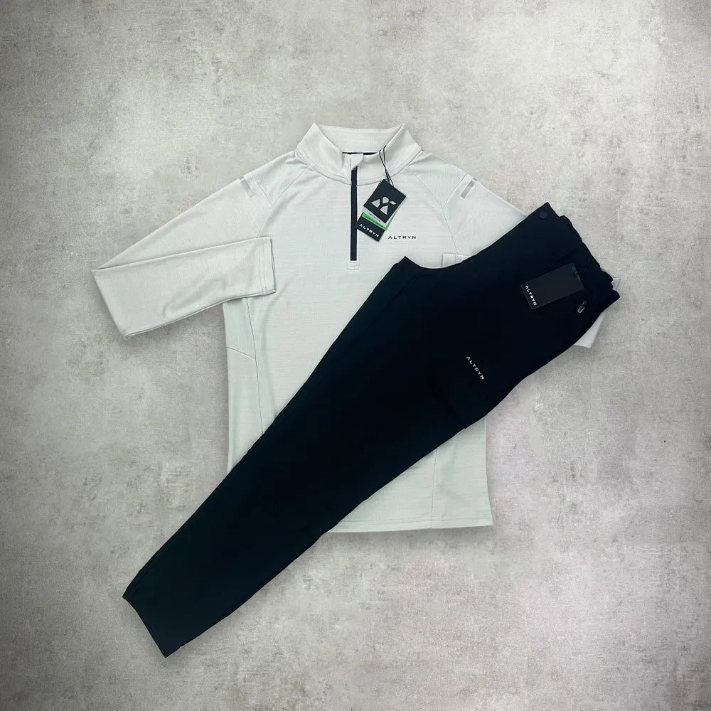Altryn Tech Half Zip/Pant Cargo Tracksuit Set Grey/Black