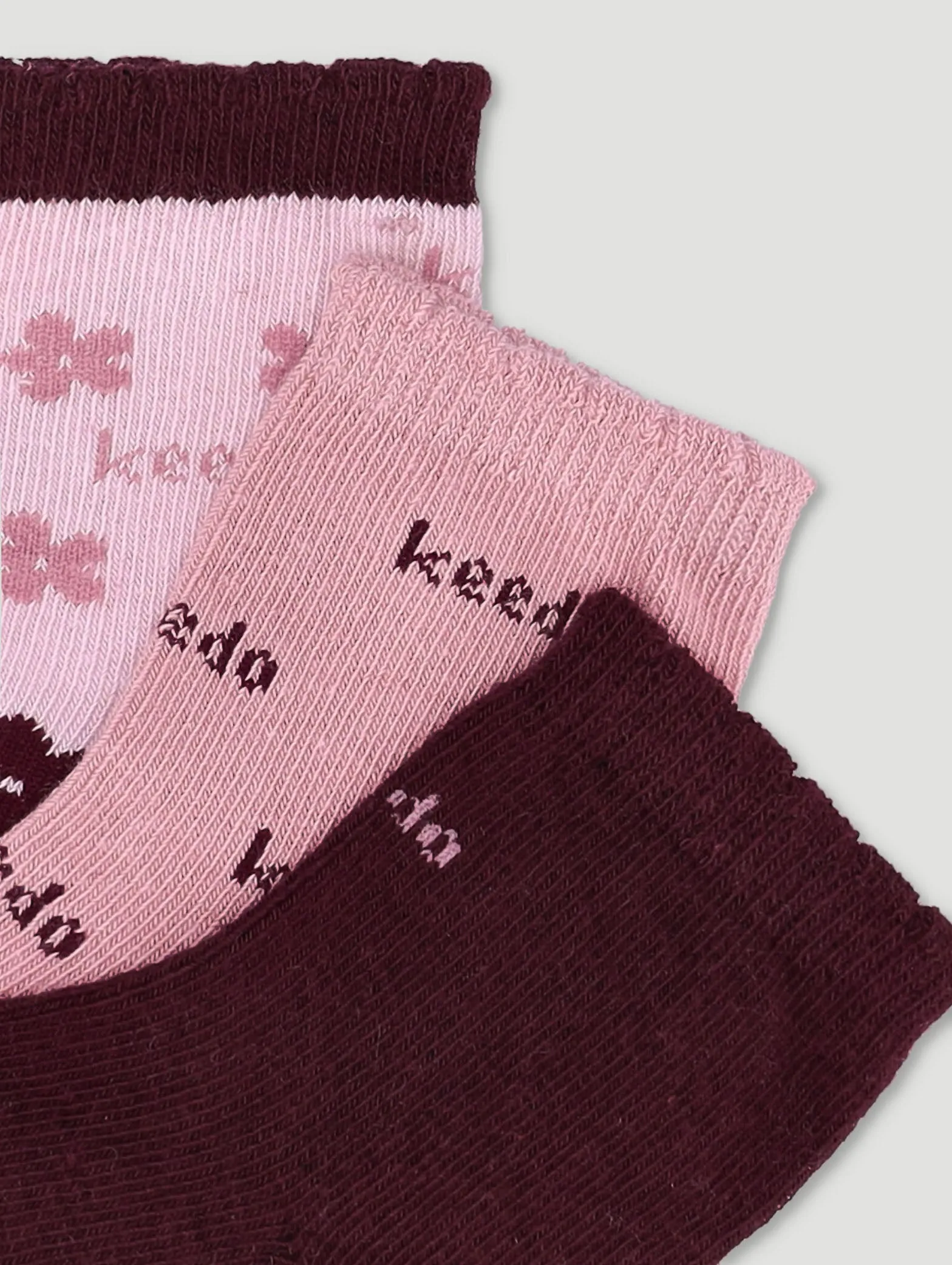 Baby Mono Floral 3 Pack Socks