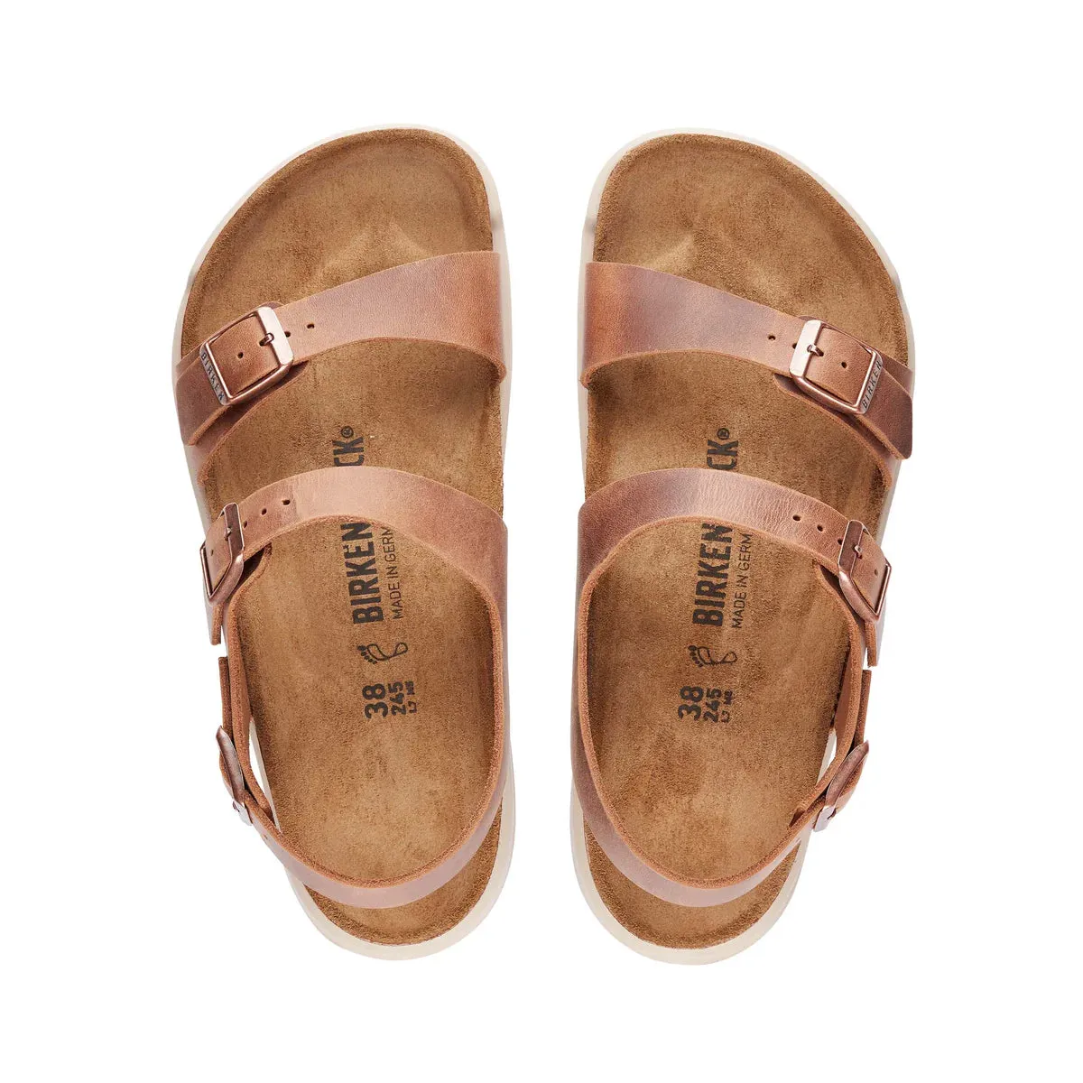 Birkenstock Sonora Cross Town Ginger Brown Oiled Leather Regular