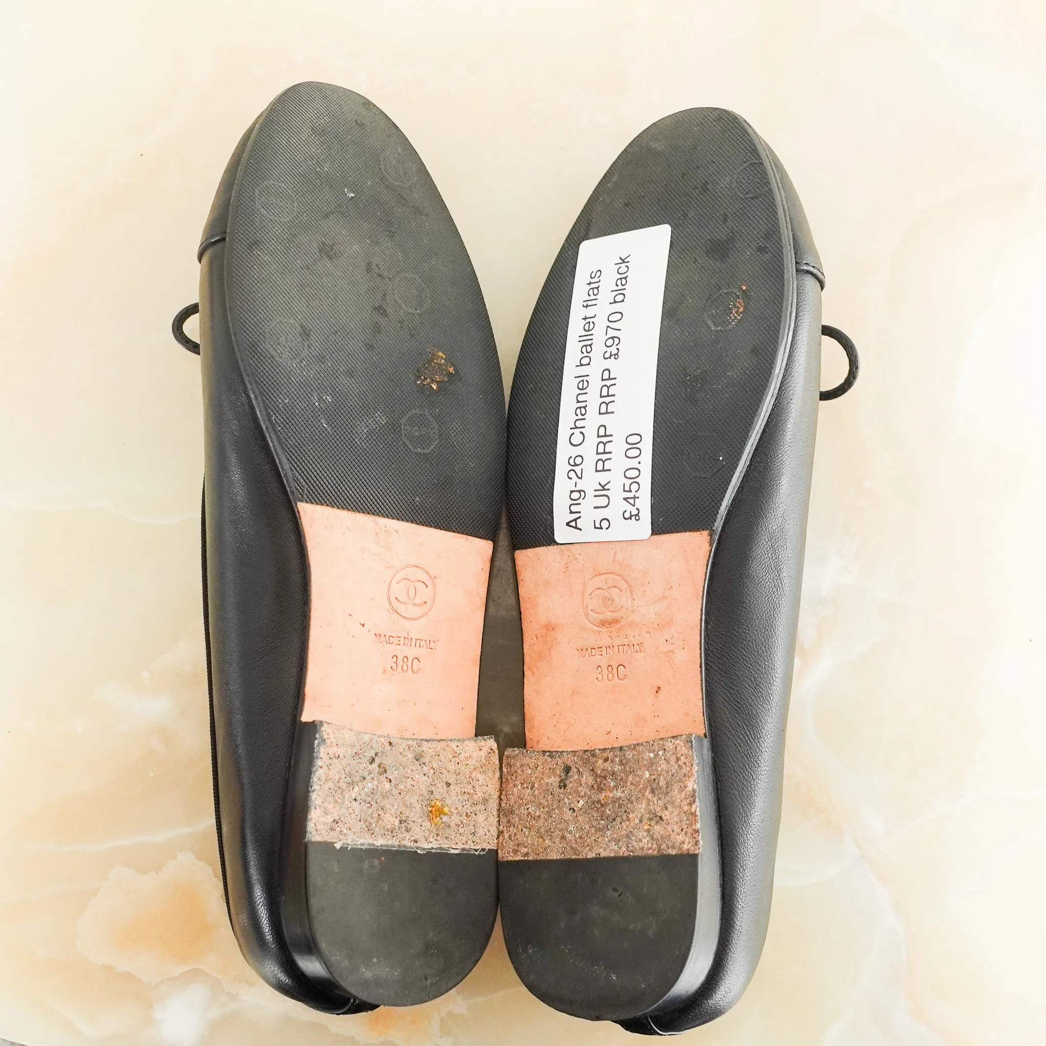 Black ballet flats RRP £970