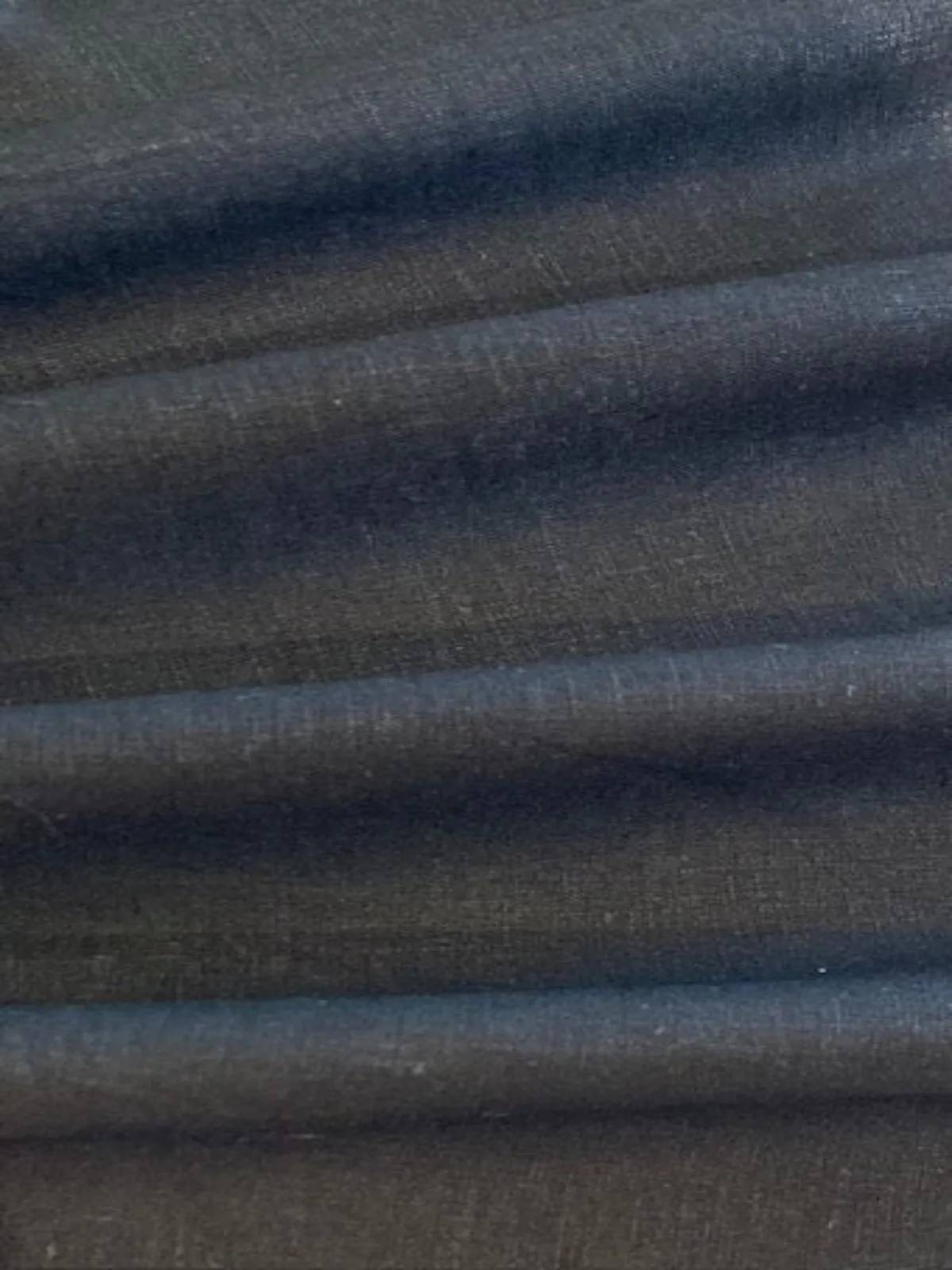 Black Smooth Handle Linen/Cotton