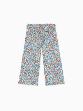 Blue Floral Roda Girl Trousers