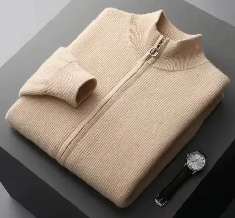 Brunello Cashmere Turtleneck Zip Cardigans
