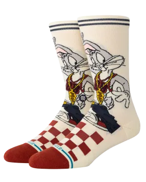 Bugs Crew Socks in Vintage White