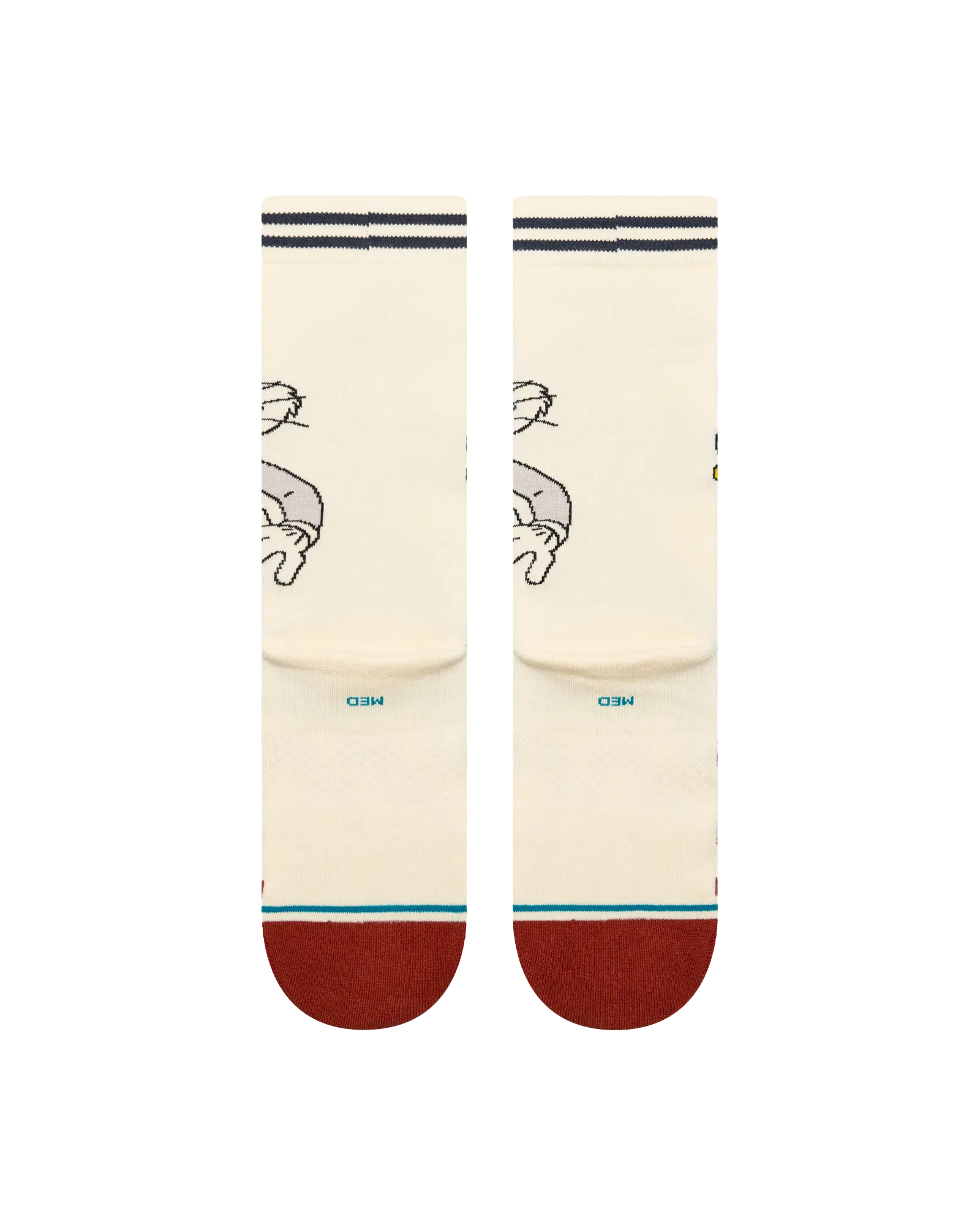 Bugs Crew Socks in Vintage White