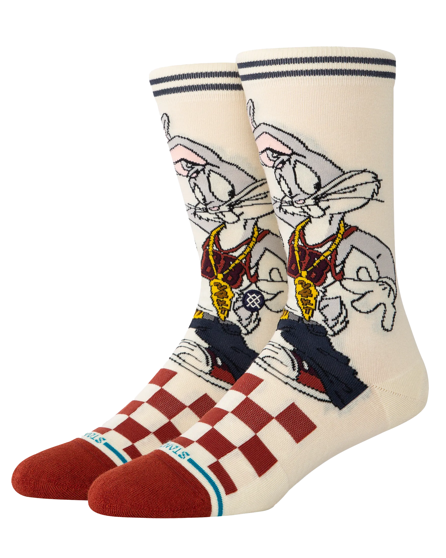 Bugs Crew Socks in Vintage White