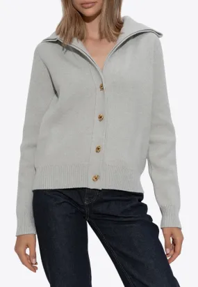Button-Up Wool Cardigan