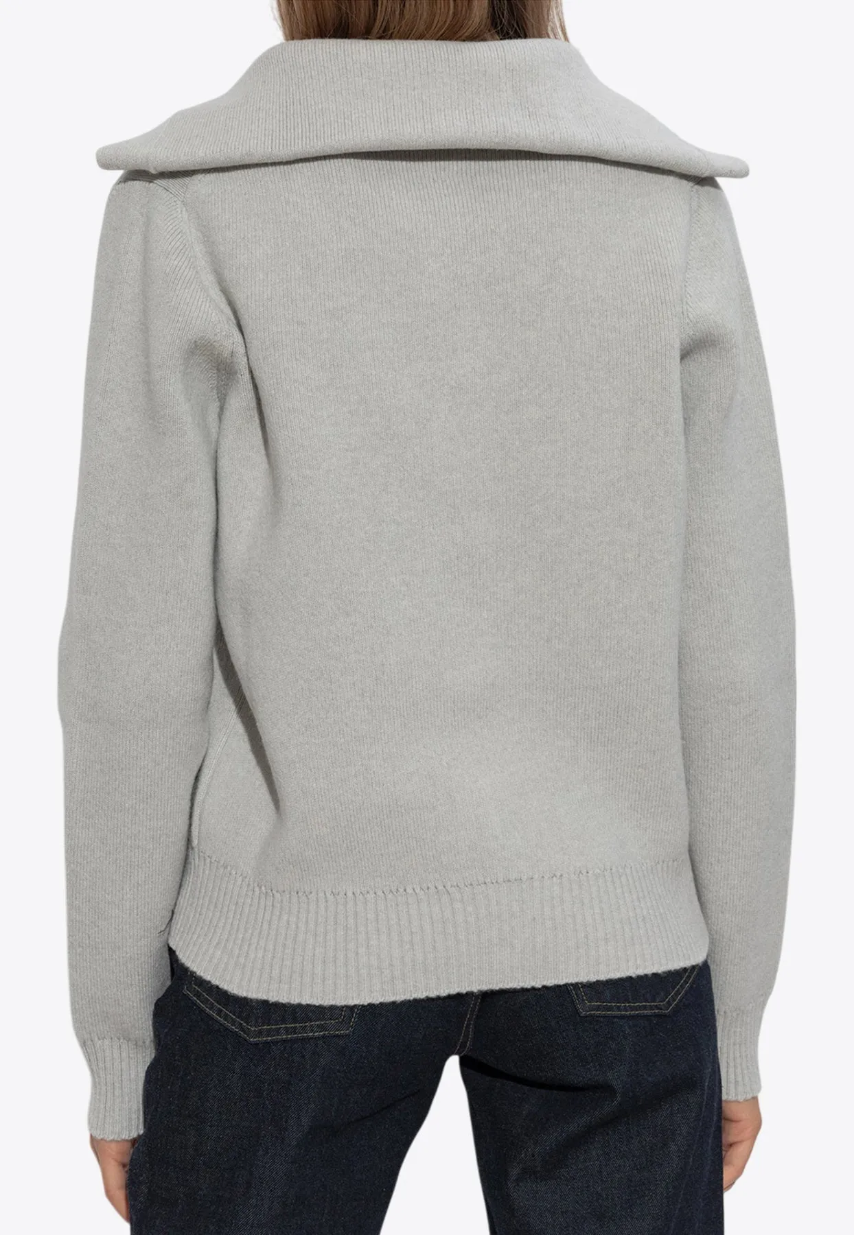 Button-Up Wool Cardigan