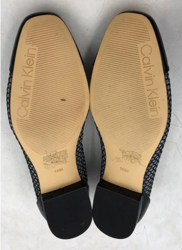 Calvin Klein Women's Black Ballet Flats - Size 10M