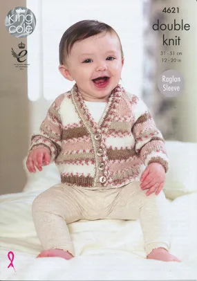 Cardigans in King Cole Comfort and Comfort Prints DK (4621)