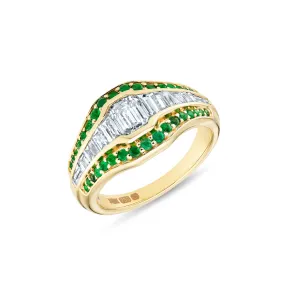 Cascading Modern Halo Ring