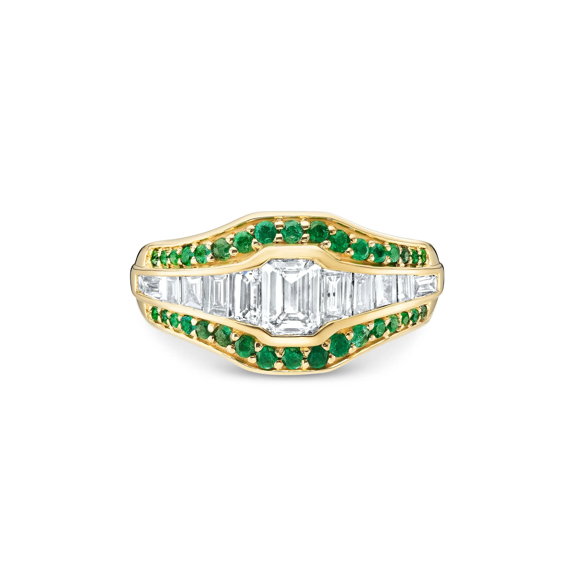 Cascading Modern Halo Ring