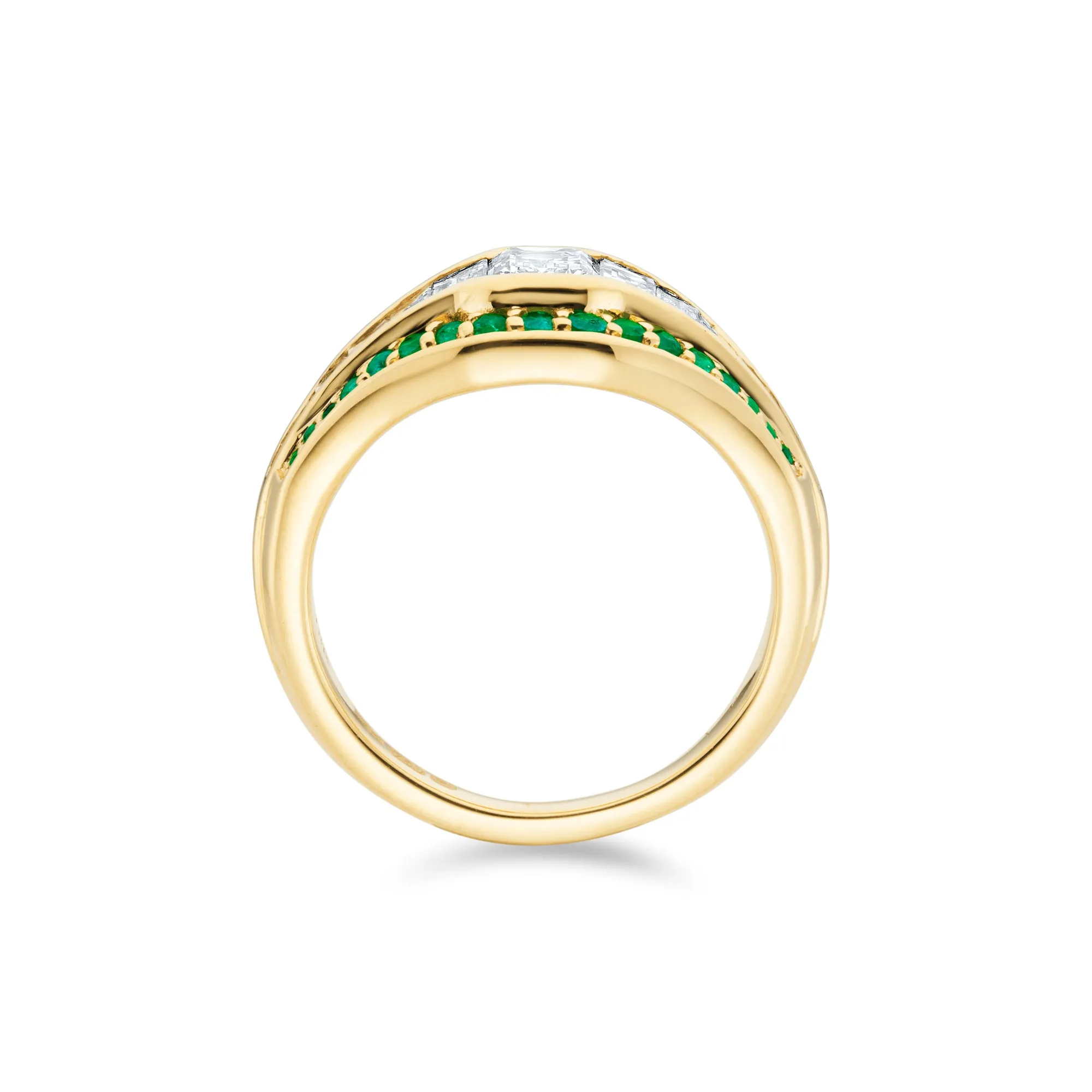 Cascading Modern Halo Ring