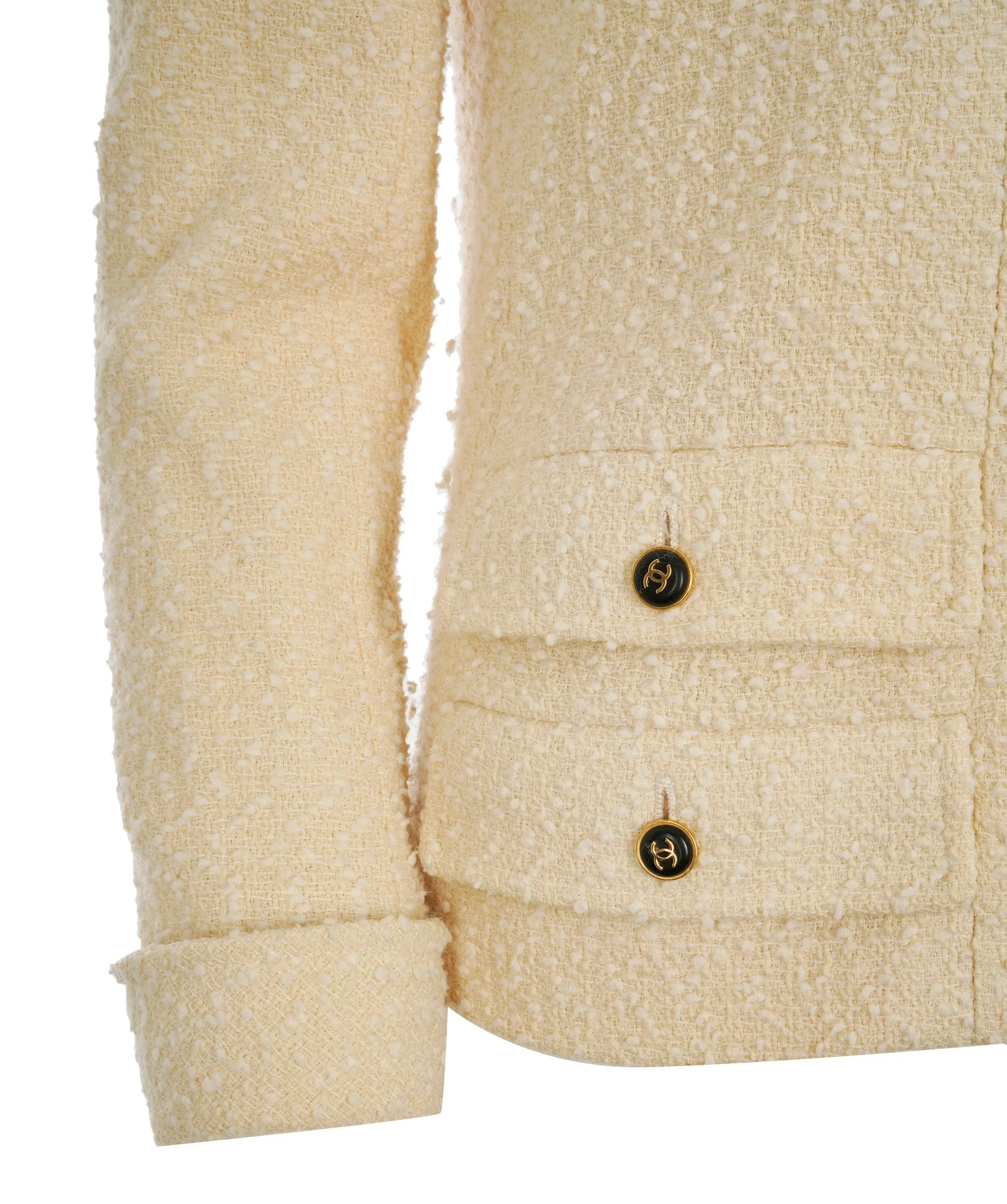 Chanel 95A Big CC Buttons Jacket Cream ASL10513