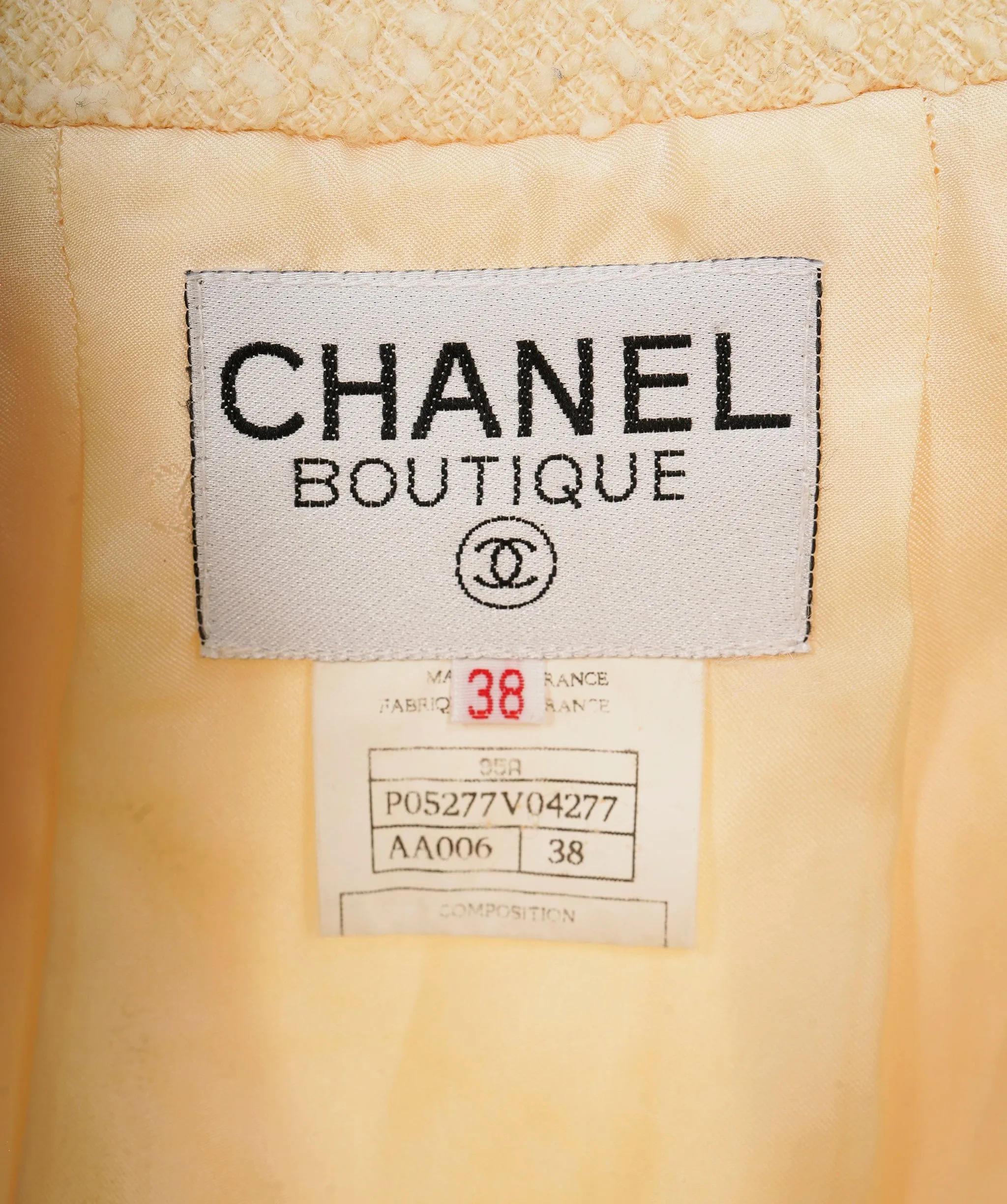 Chanel 95A Big CC Buttons Jacket Cream ASL10513