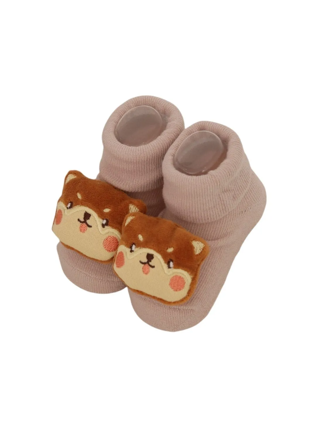 Charming Cotton Rattle Socks with Animal Theme