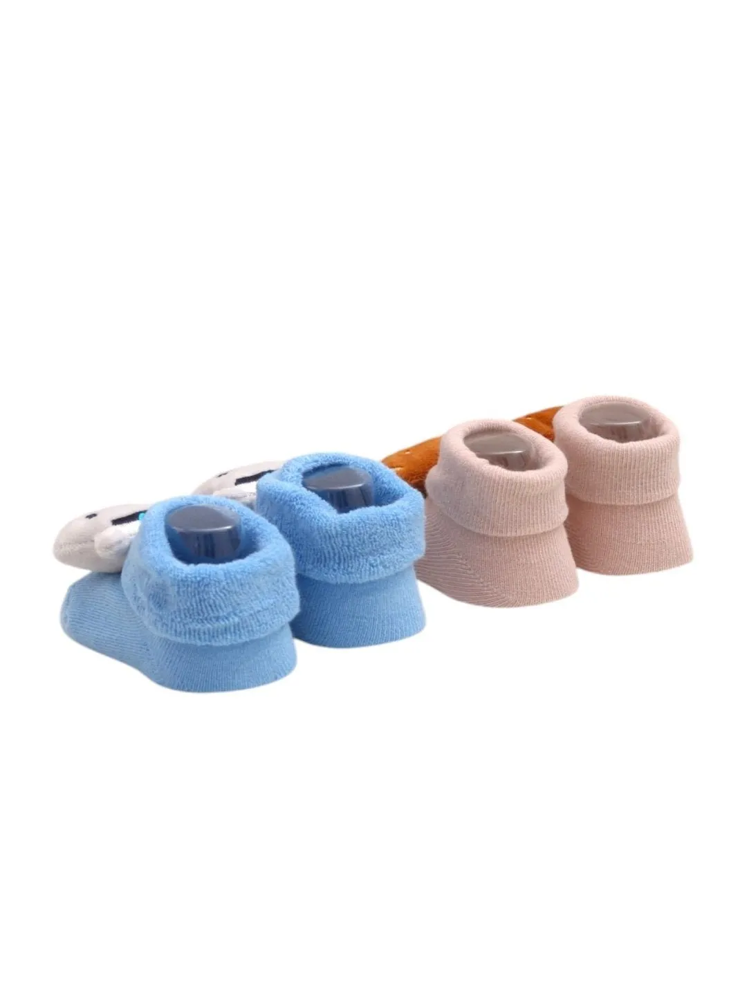 Charming Cotton Rattle Socks with Animal Theme