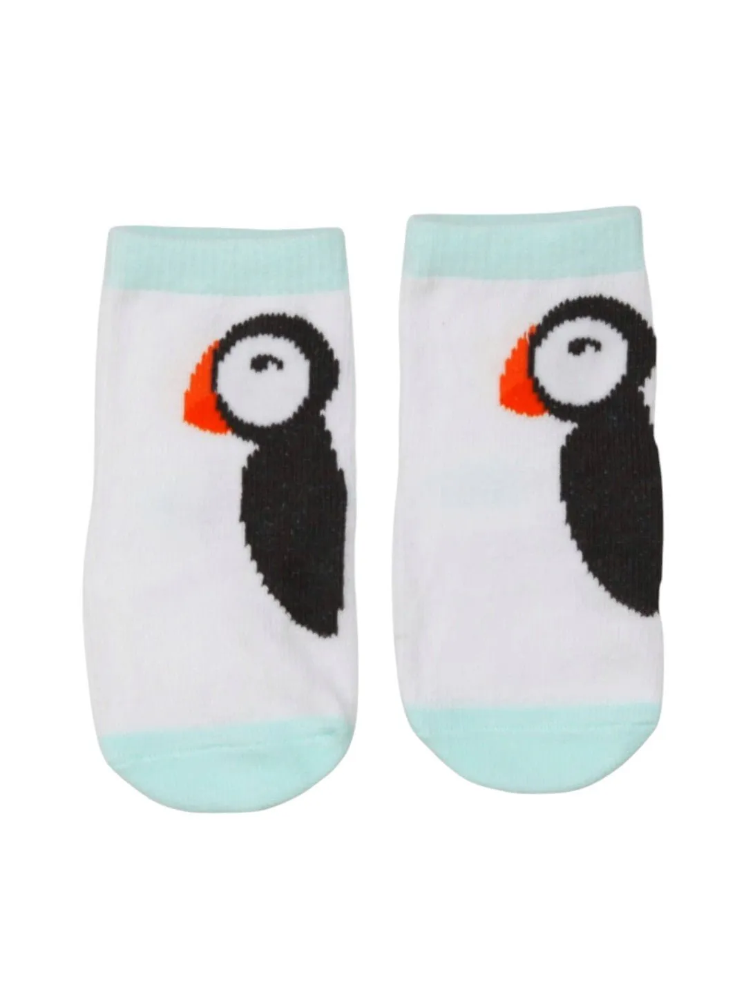 Charming Polar Bear and Penguin Socks Set for Boys- White
