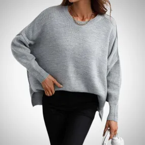 Clara Solid Knit Sweater for Women