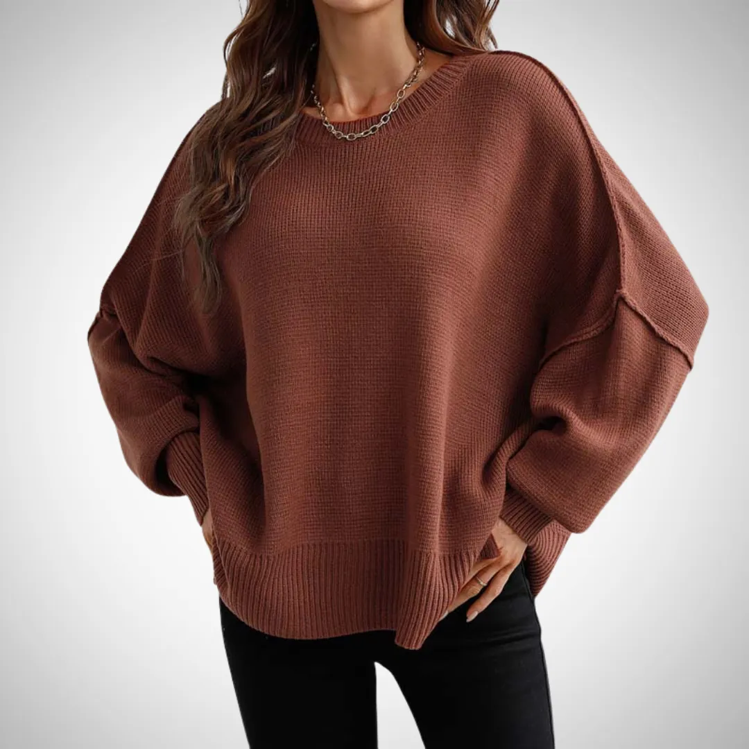 Clara Solid Knit Sweater for Women