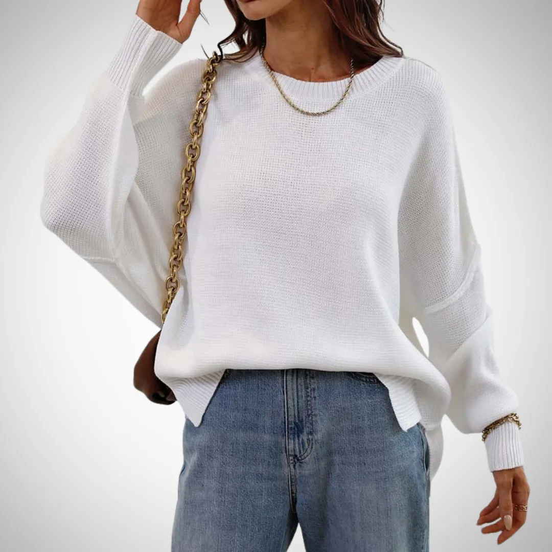 Clara Solid Knit Sweater for Women