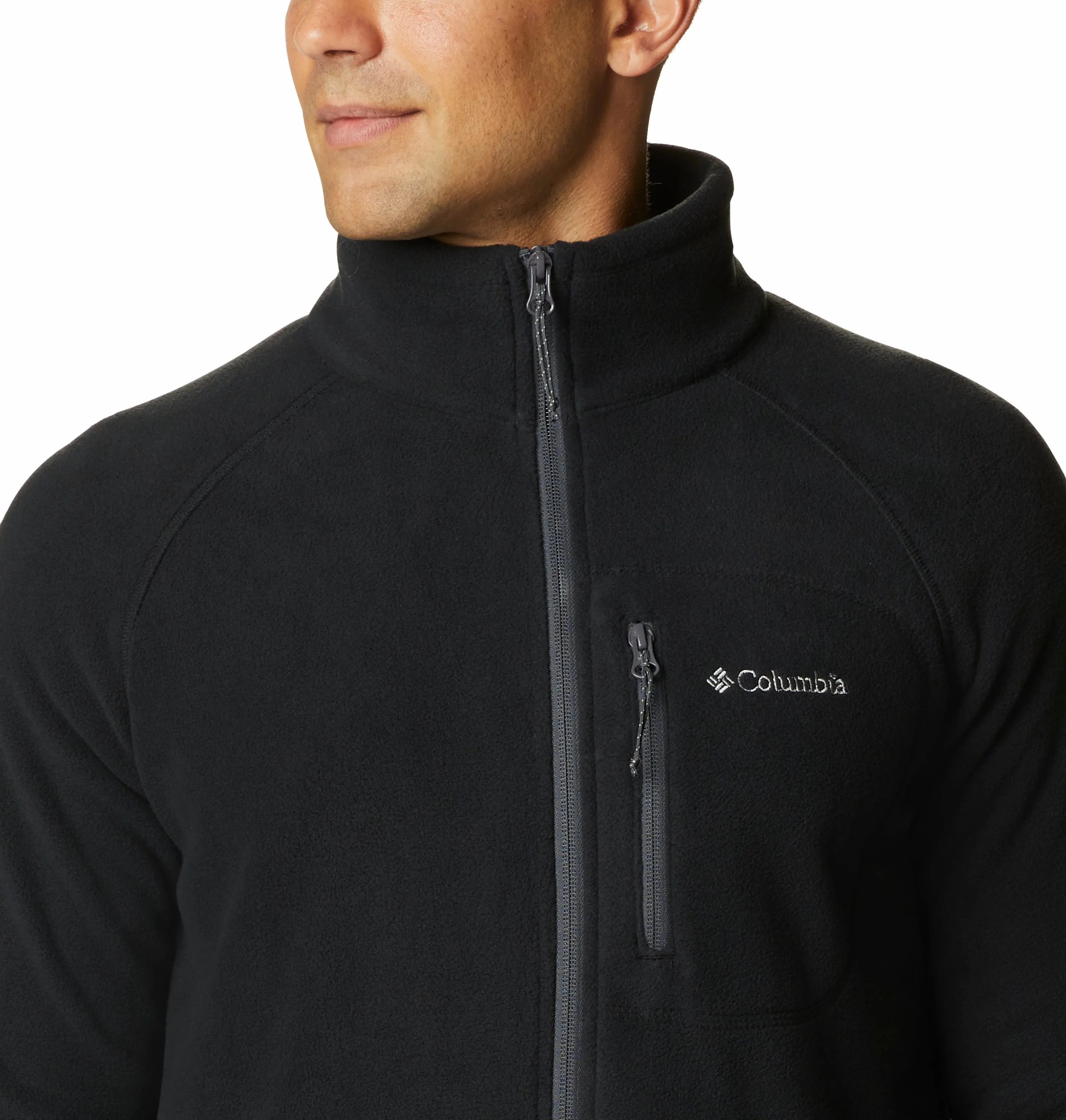Columbia Mens Fast Trek II Full Zip Fleece BLACK | Lightweight Outdoor Fleece Jacket