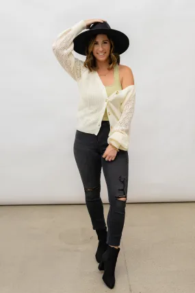 COZY CUTENESS CROCHET CARDIGAN