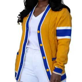 Custom Greek SGRHO Knitted Cardigan - 100% Cotton, OEM/ODM Manufacturer
