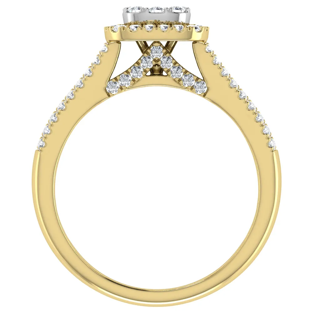 Diamond 7/8 Ct.Tw. Fashion Ring in 14K Yellow Gold
