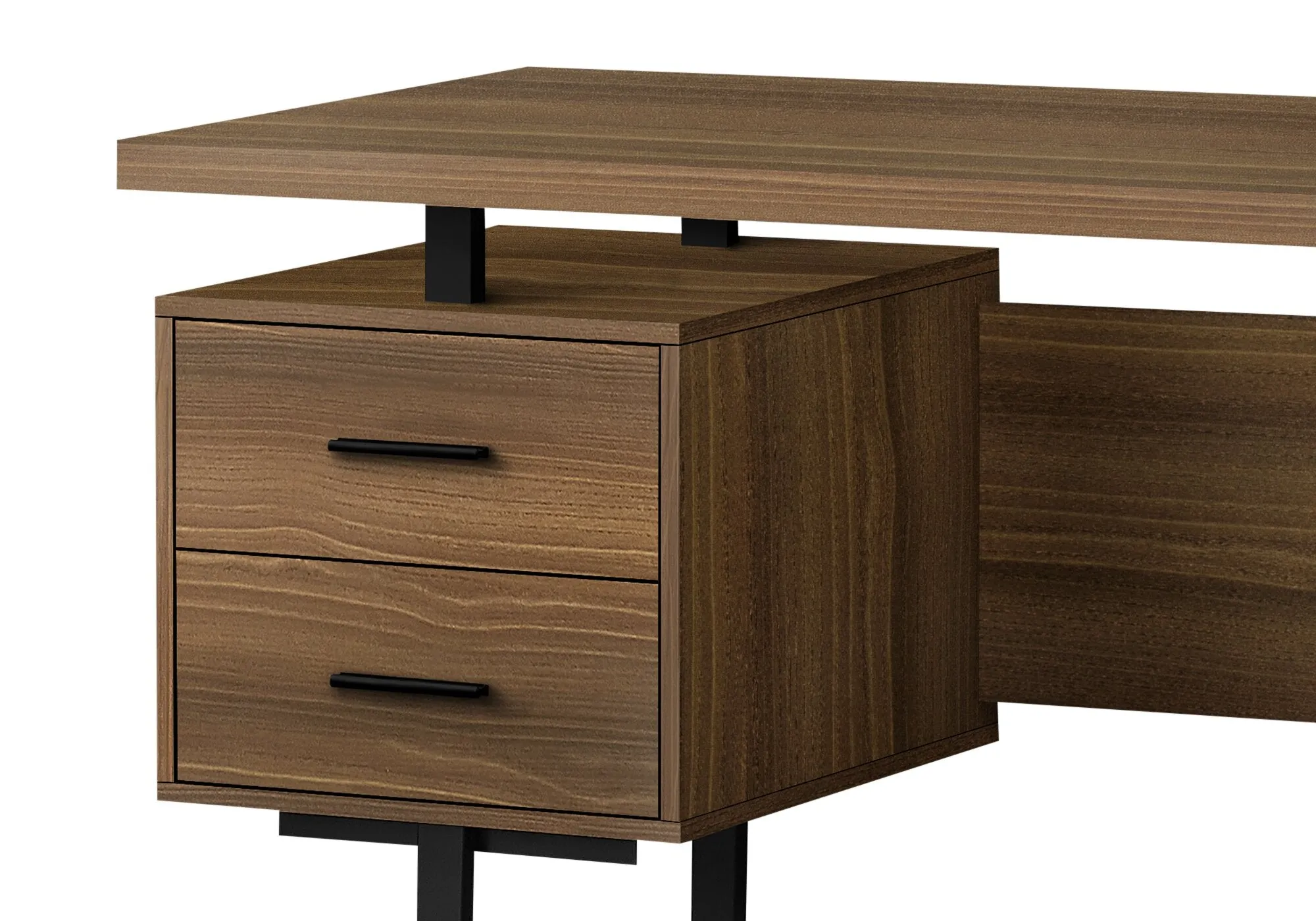 Elley Reversible Desk - Dark Walnut