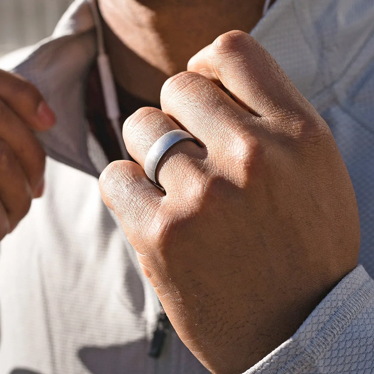 Enso Rings Classic Elements Series Silicone Ring - Silver