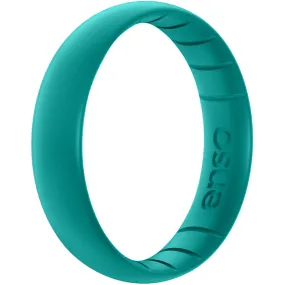 Enso Rings Thin Elements Series Silicone Ring - Peacock Quartz