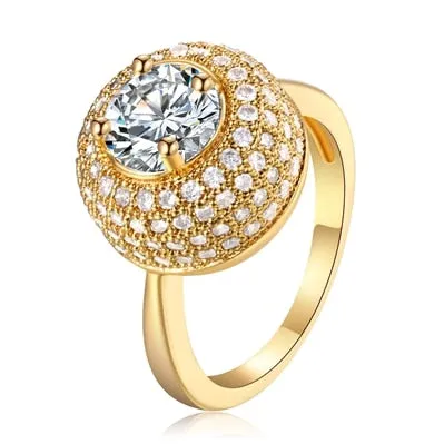 Fashion Luxury Band Zircon Rings For Women