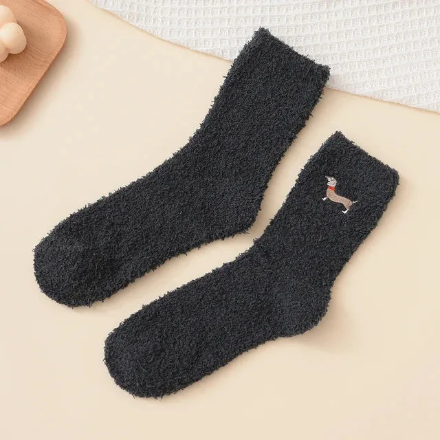 FluffyPaw Winter Crew Socks