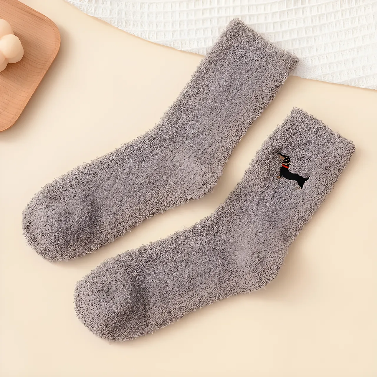 FluffyPaw Winter Crew Socks