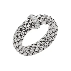 FOPE 18ct White Gold Vendome Flex-It 0.10ct Diamond Ring 55902AX_BB_B_XBX