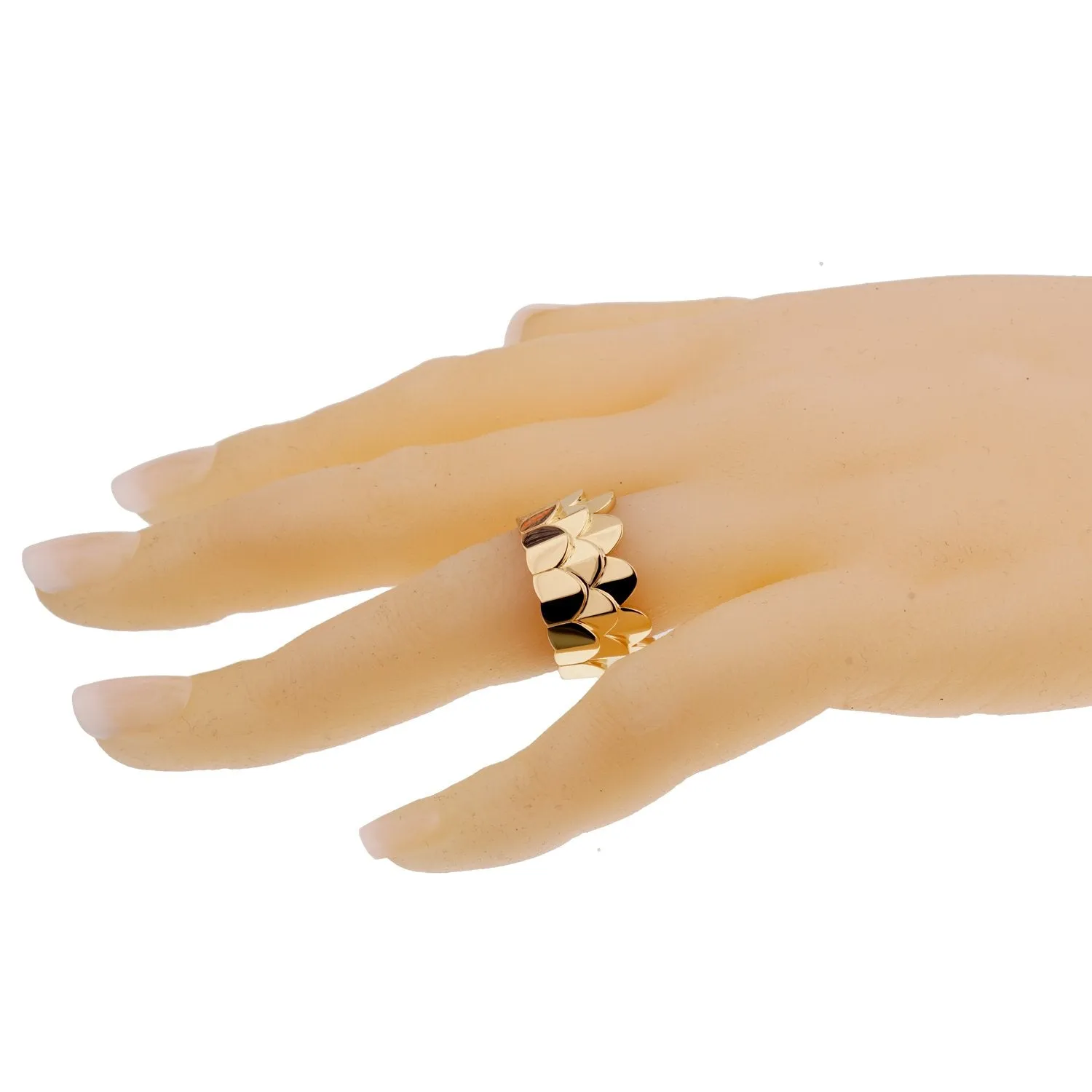Fred of Paris Triple Arc 18k Yellow Gold Band Ring Size 6