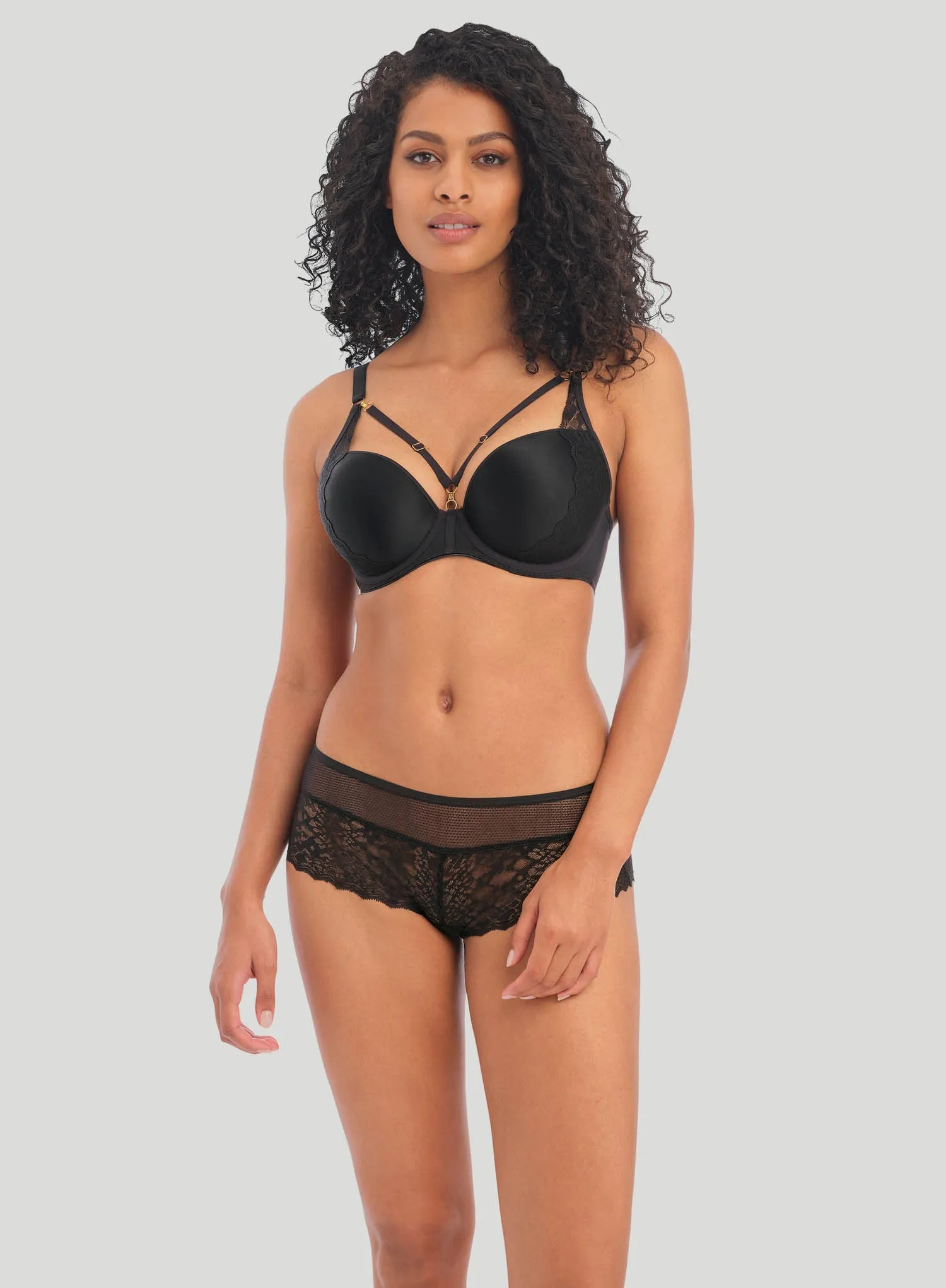 Freya: Temptress Underwired Moulded Plunge Tshirt Bra Black