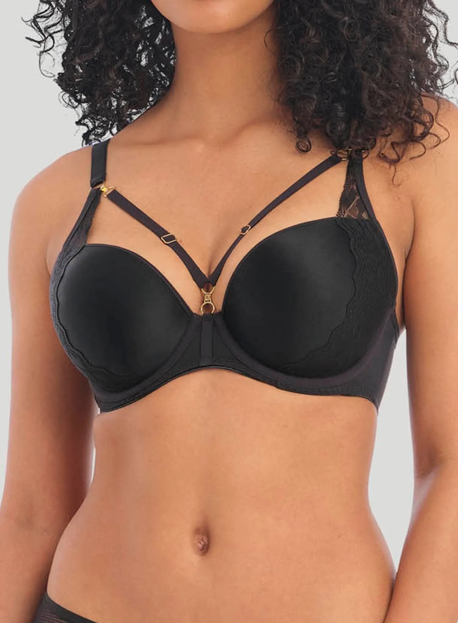 Freya: Temptress Underwired Moulded Plunge Tshirt Bra Black