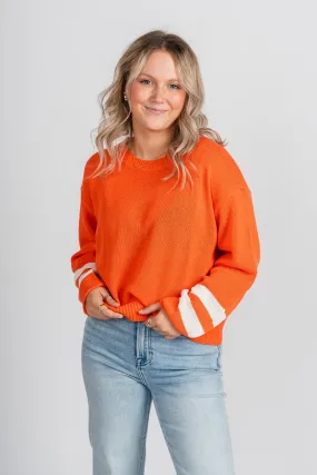 Game day sweater orange/white