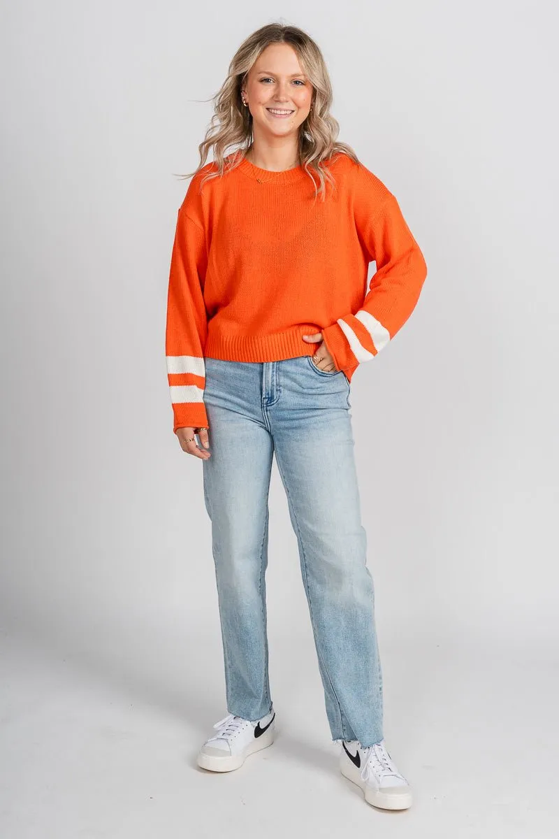 Game day sweater orange/white