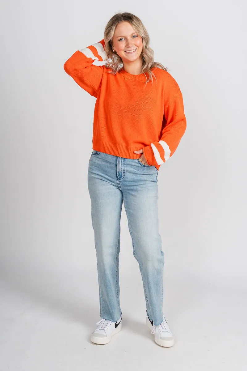Game day sweater orange/white