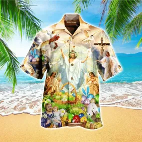 Happy Easter Jesus Hawaiian Shirt - Christian Hawaiian Shirts For Men & Women