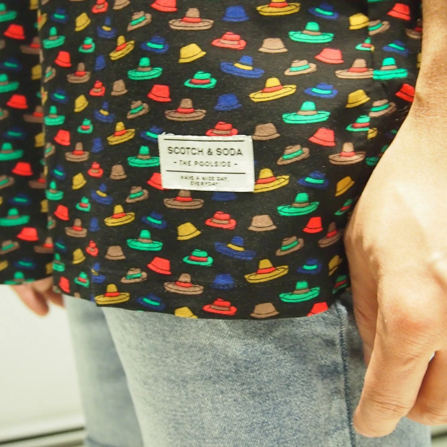 Hawaiian Hat Print Shirt